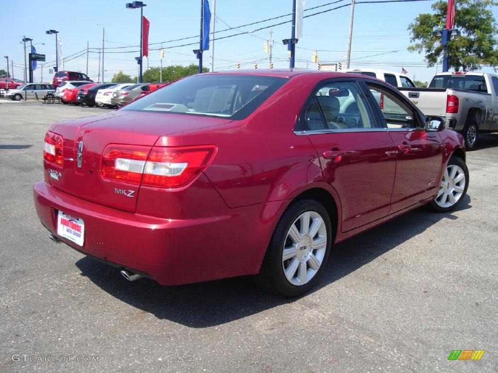 2007 MKZ Sedan - Merlot Metallic / Light Stone photo #5