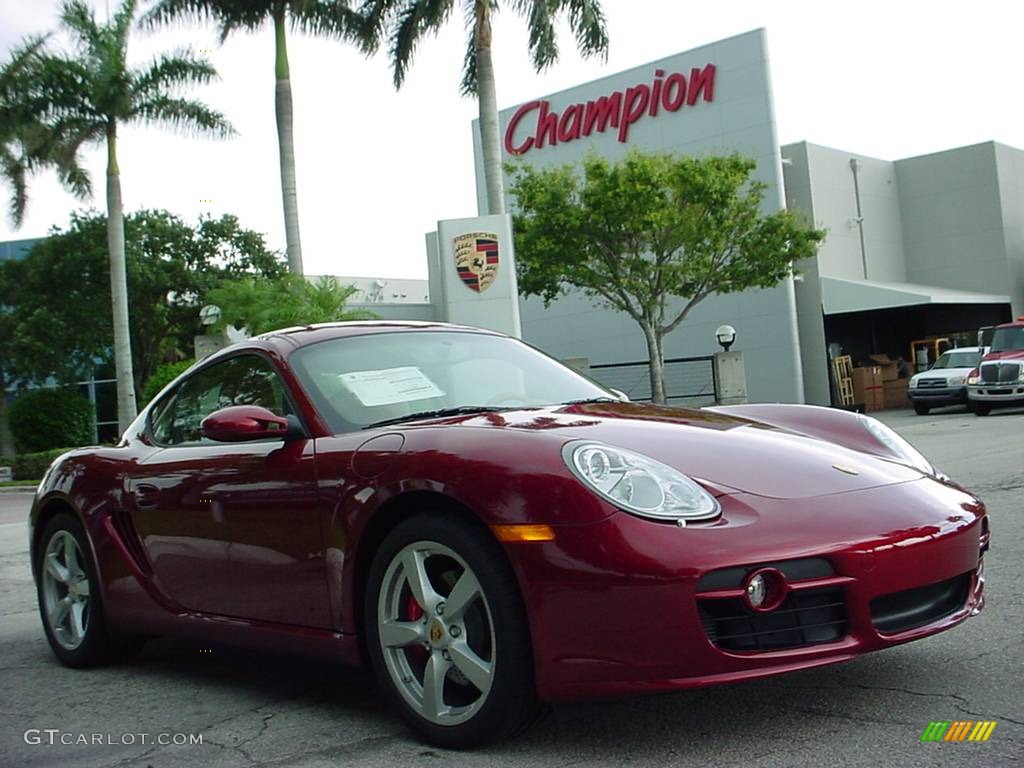 2008 Cayman S - Ruby Red Metallic / Sand Beige photo #1