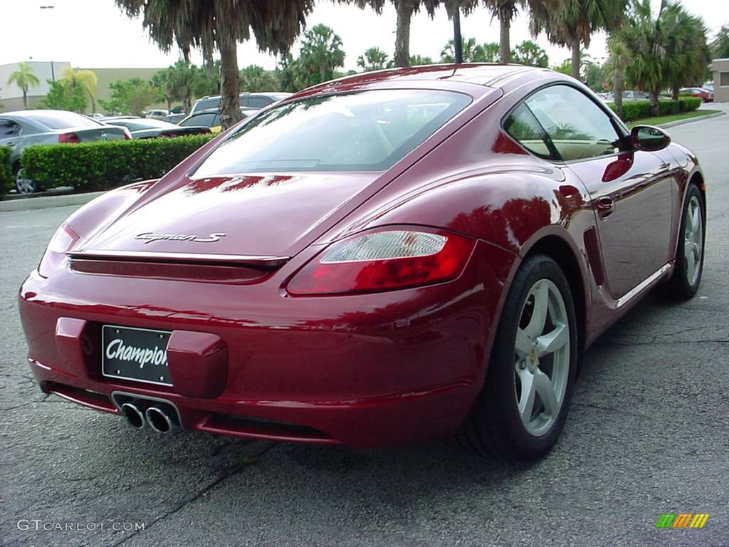 2008 Cayman S - Ruby Red Metallic / Sand Beige photo #3