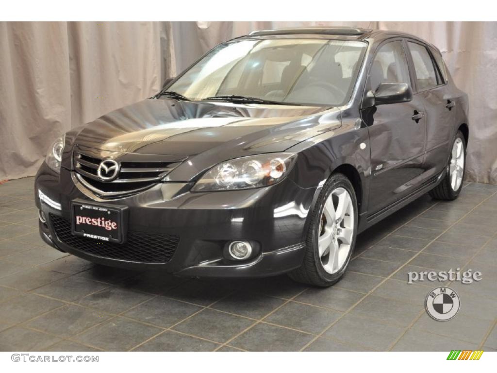 2004 MAZDA3 s Hatchback - Black Mica / Black photo #1