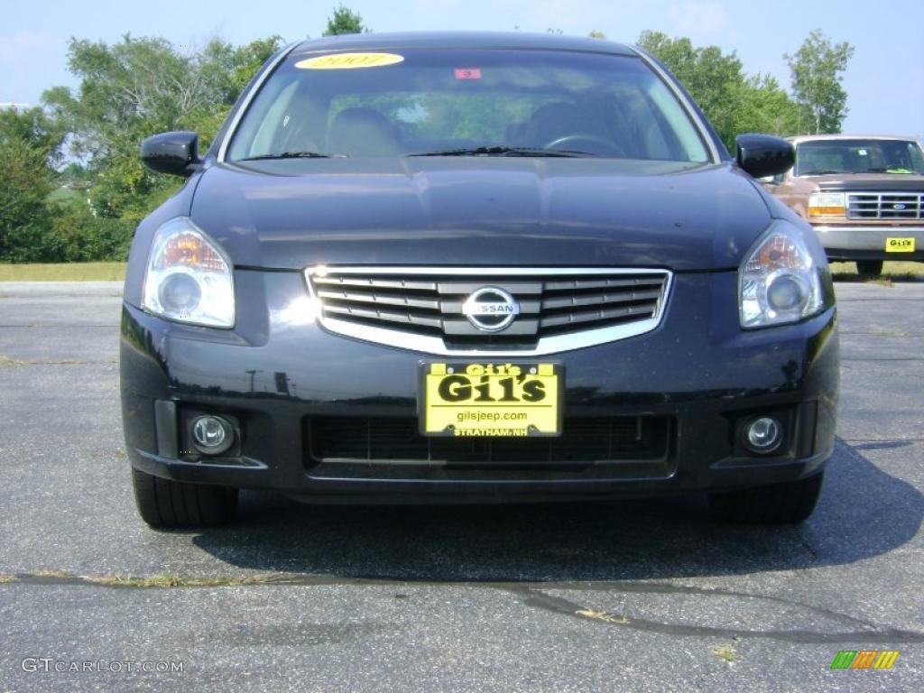 2007 Maxima 3.5 SE - Super Black / Charcoal photo #2