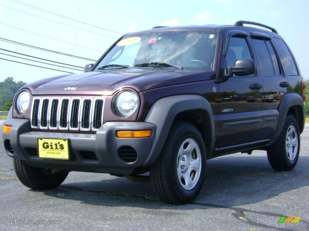 2004 Liberty Sport 4x4 - Deep Molten Red Pearl / Dark Slate Gray photo #2