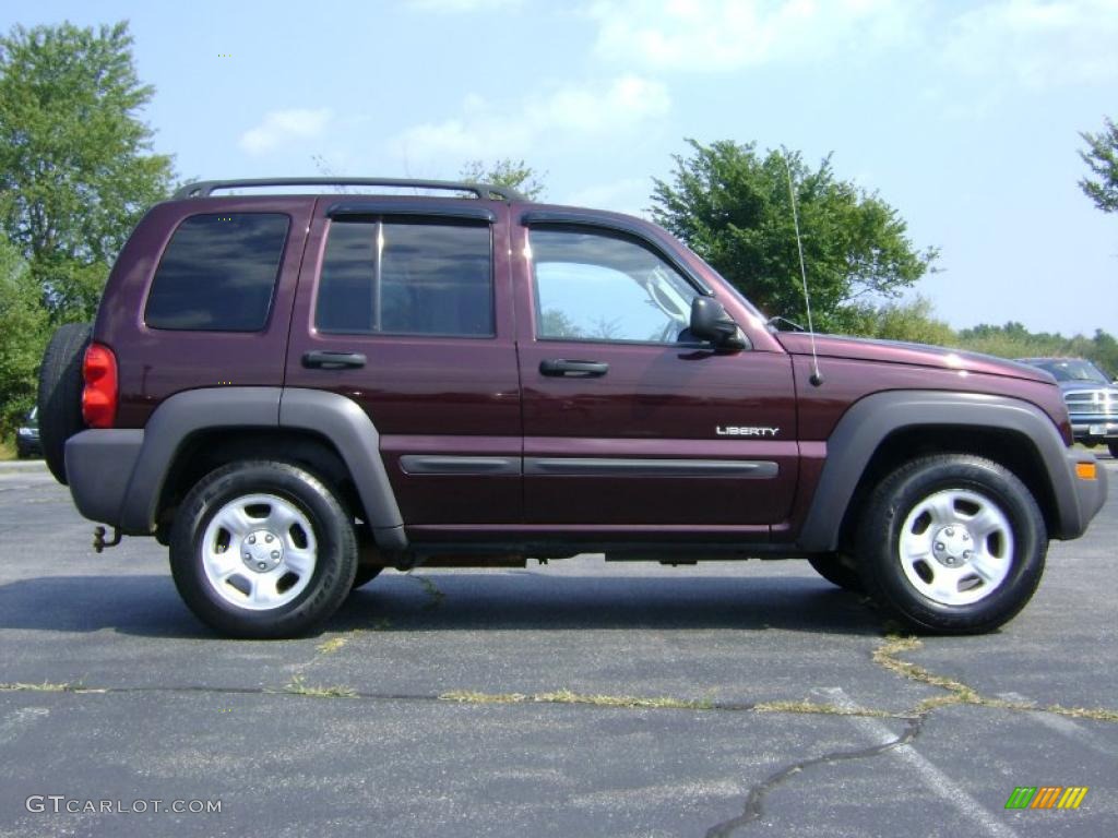 2004 Liberty Sport 4x4 - Deep Molten Red Pearl / Dark Slate Gray photo #8