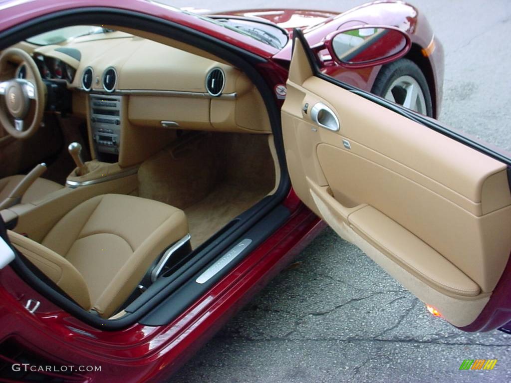 2008 Cayman S - Ruby Red Metallic / Sand Beige photo #11