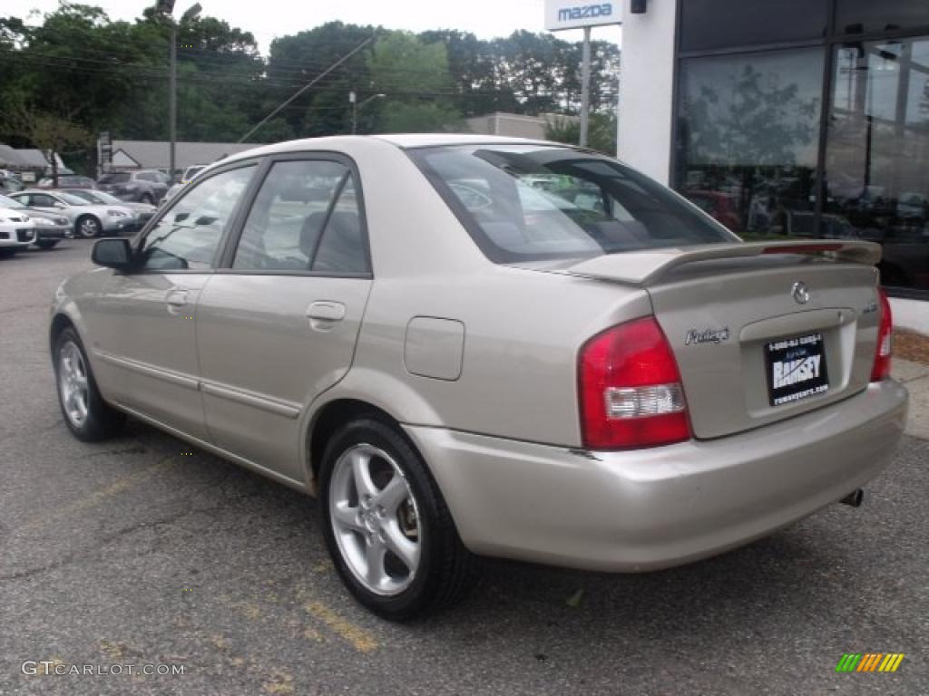 2002 Protege ES - Light Sandalwood Metallic / Off Black photo #4
