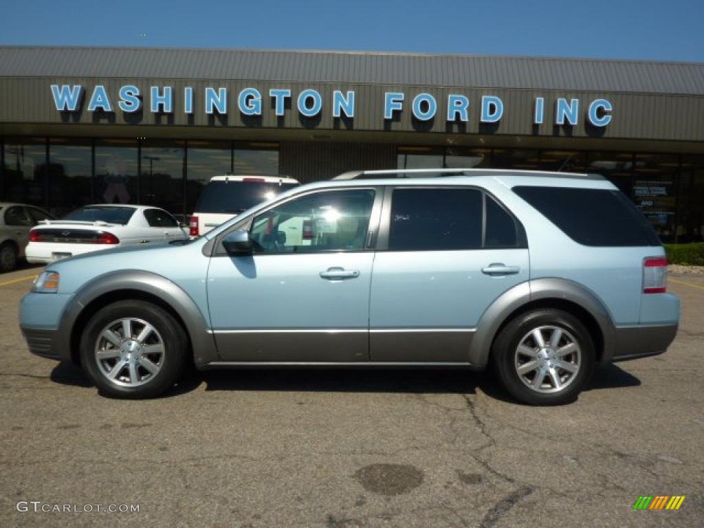 2008 Taurus X SEL AWD - Light Ice Blue Metallic / Medium Light Stone photo #1