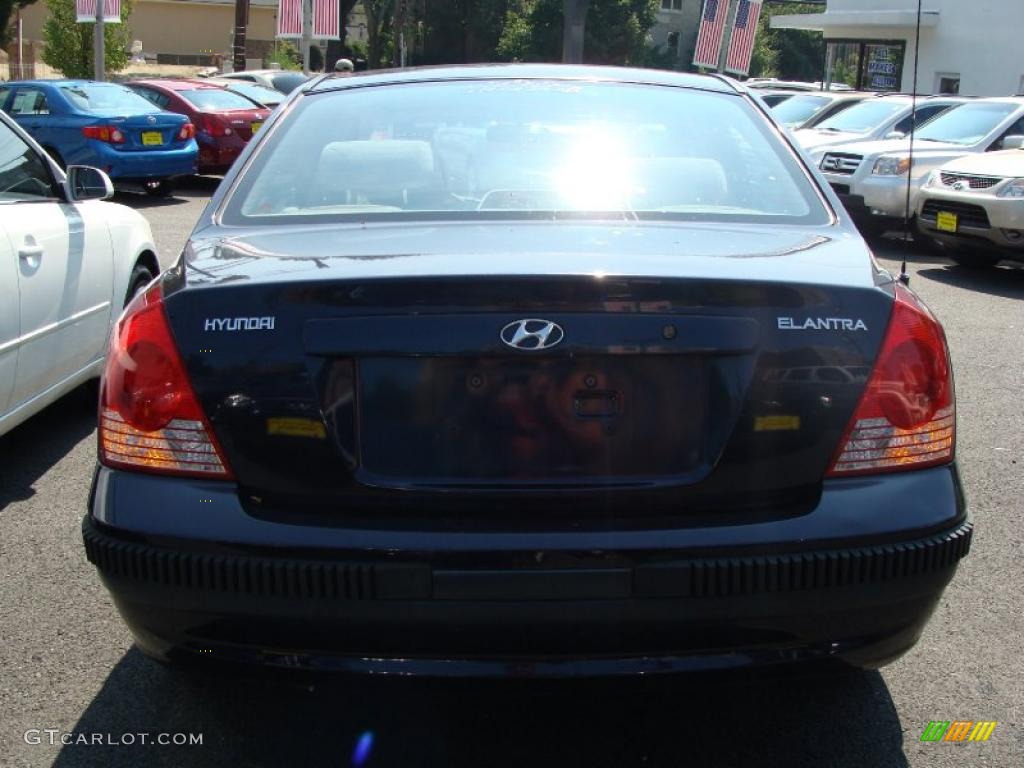 2006 Elantra GLS Sedan - Moonlit Dark Blue / Beige photo #5