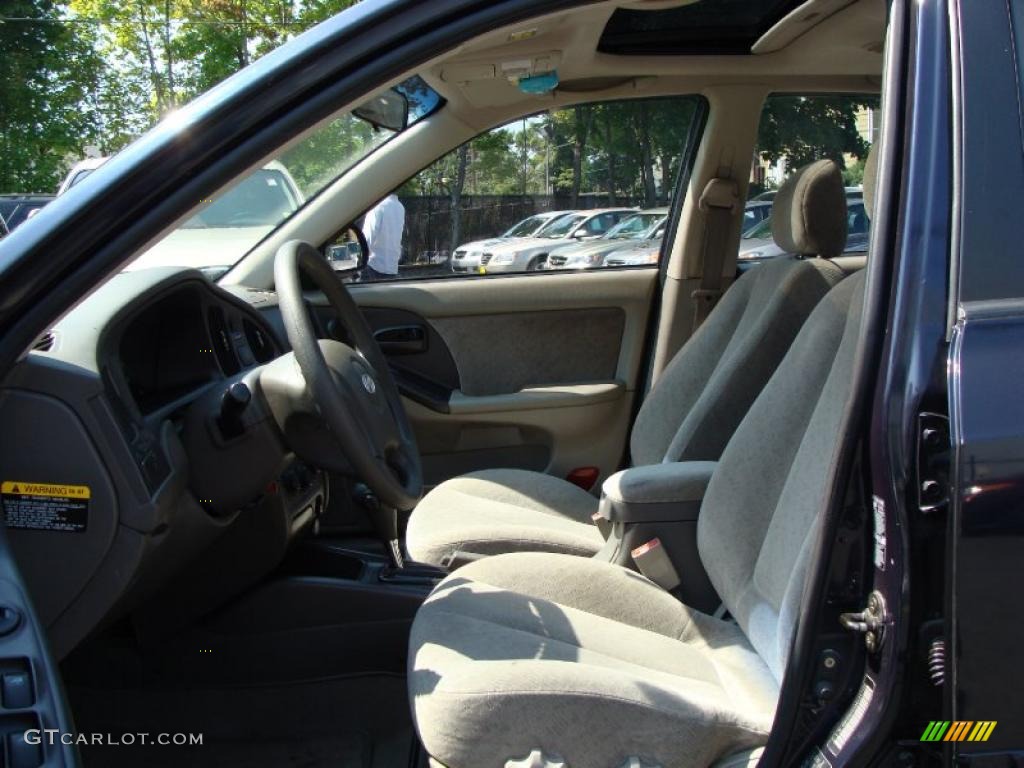2006 Elantra GLS Sedan - Moonlit Dark Blue / Beige photo #7