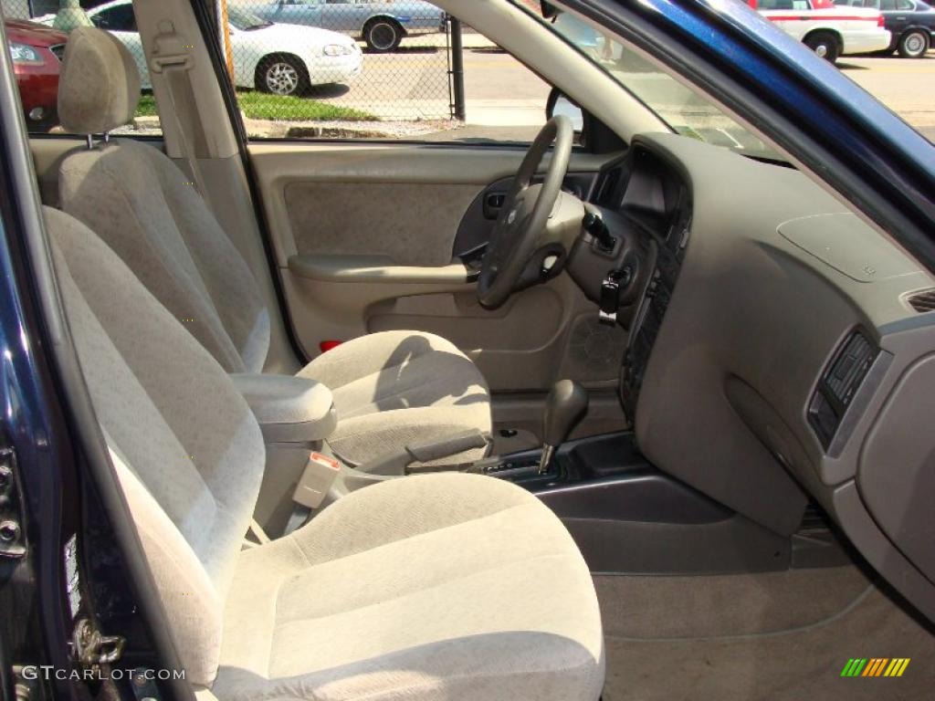 2006 Elantra GLS Sedan - Moonlit Dark Blue / Beige photo #10
