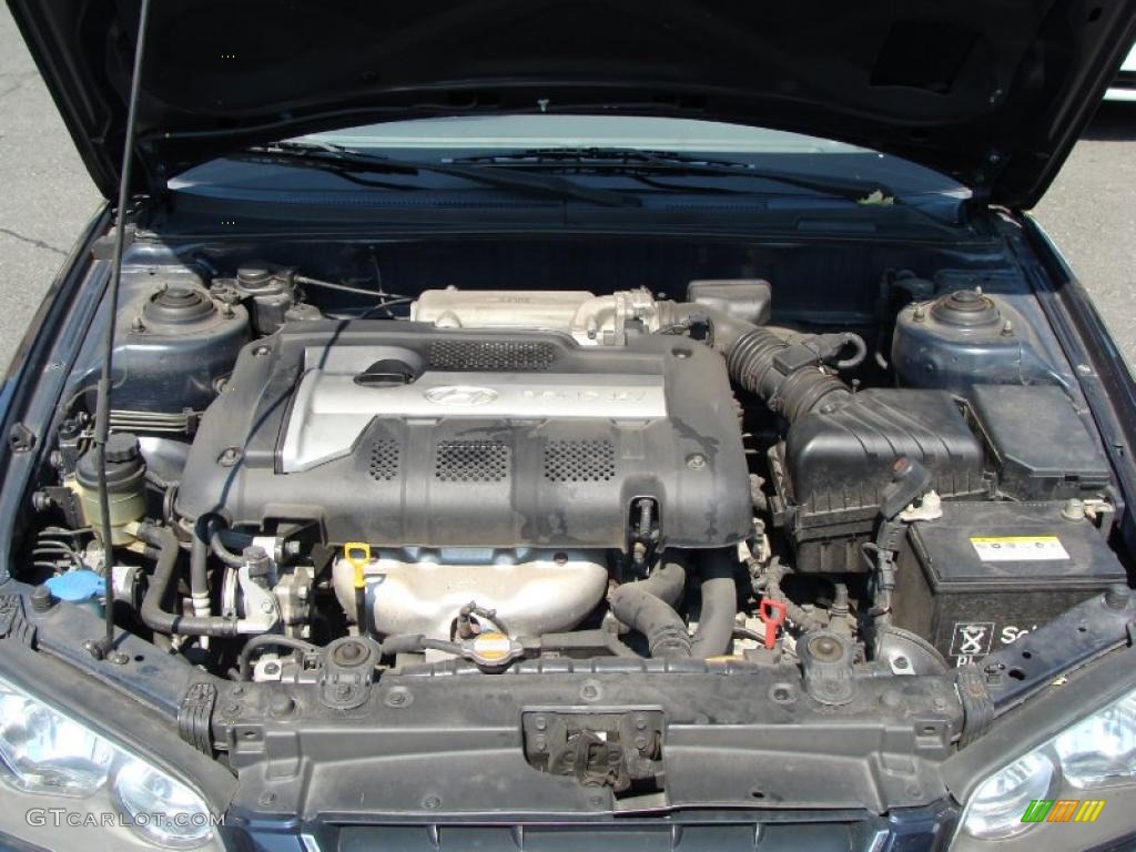 2006 Elantra GLS Sedan - Moonlit Dark Blue / Beige photo #17