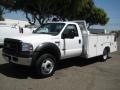 2007 Oxford White Ford F550 Super Duty XL Regular Cab Utility Truck  photo #3