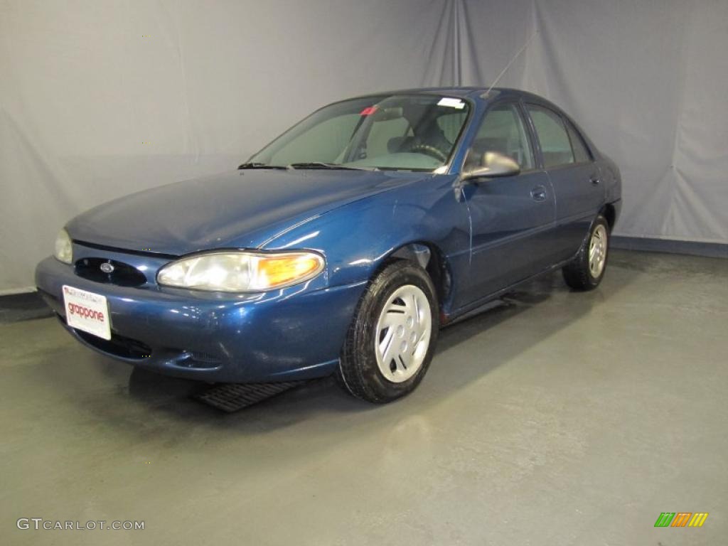 1999 Escort SE Sedan - Atlantic Blue Metallic / Medium Graphite photo #1