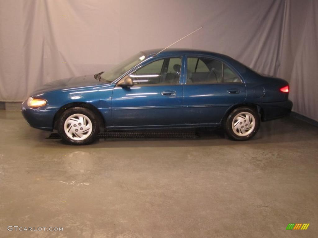 1999 Escort SE Sedan - Atlantic Blue Metallic / Medium Graphite photo #2