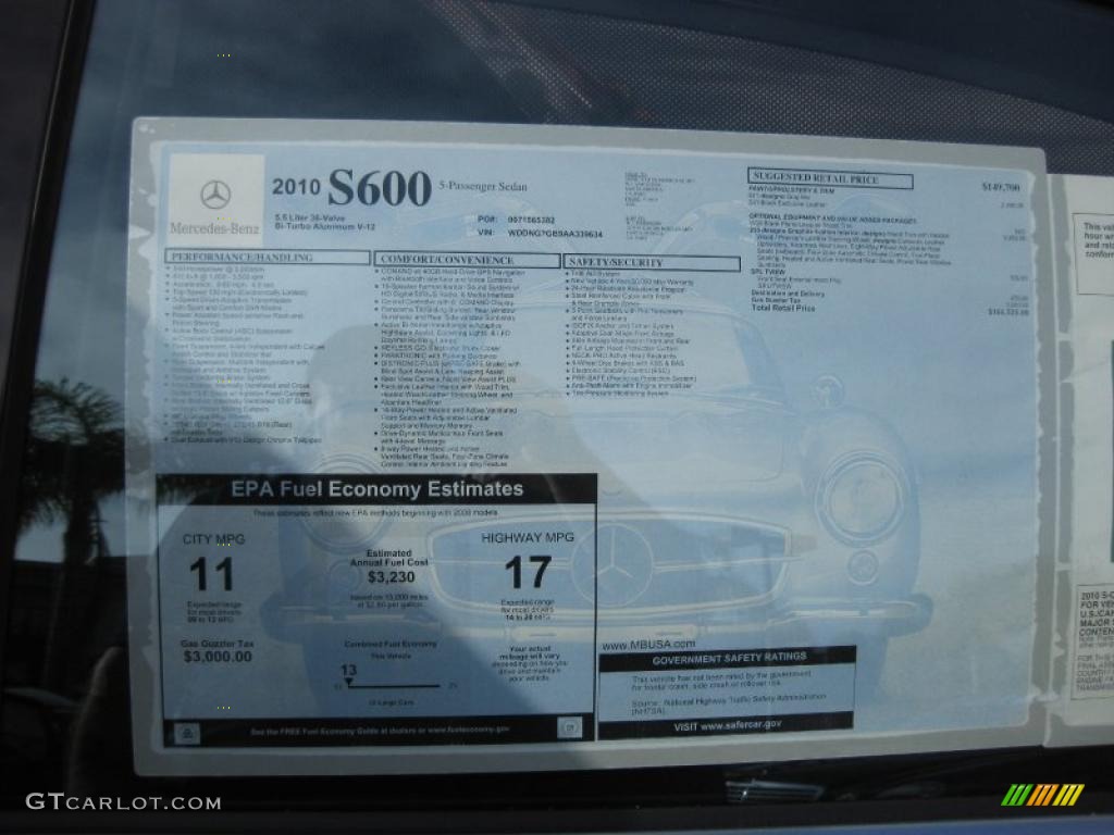 2010 S 600 Sedan - Designo Graphite / Designo Grey/Dark Grey photo #4