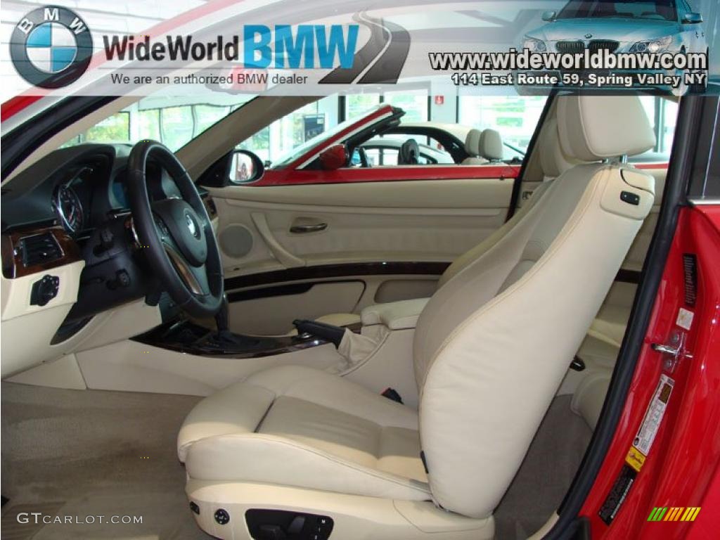 2007 3 Series 335i Coupe - Crimson Red / Cream Beige photo #8