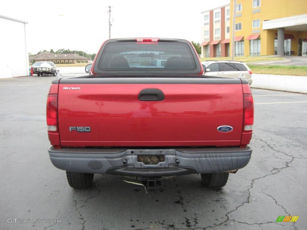 2002 F150 XL Regular Cab 4x4 - Toreador Red Metallic / Medium Graphite photo #6
