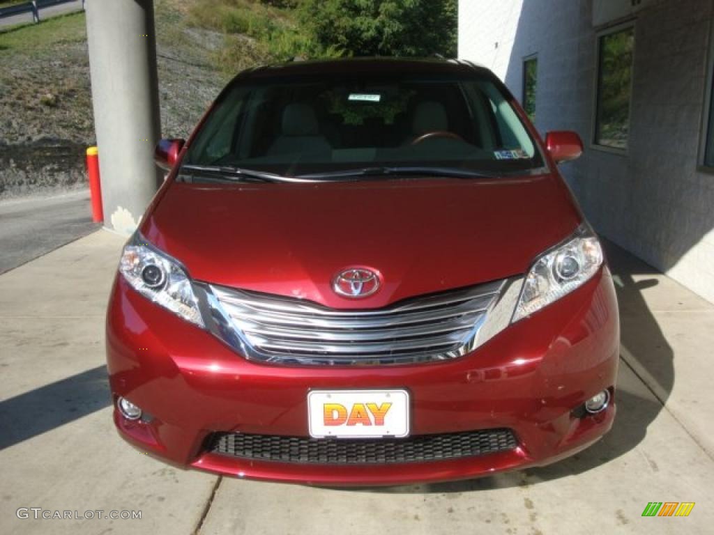 2011 Sienna Limited AWD - Salsa Red Pearl / Bisque photo #6