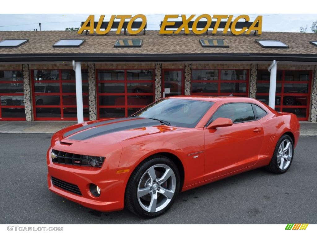 2011 Camaro SS/RS Coupe - Inferno Orange Metallic / Inferno Orange/Black photo #1