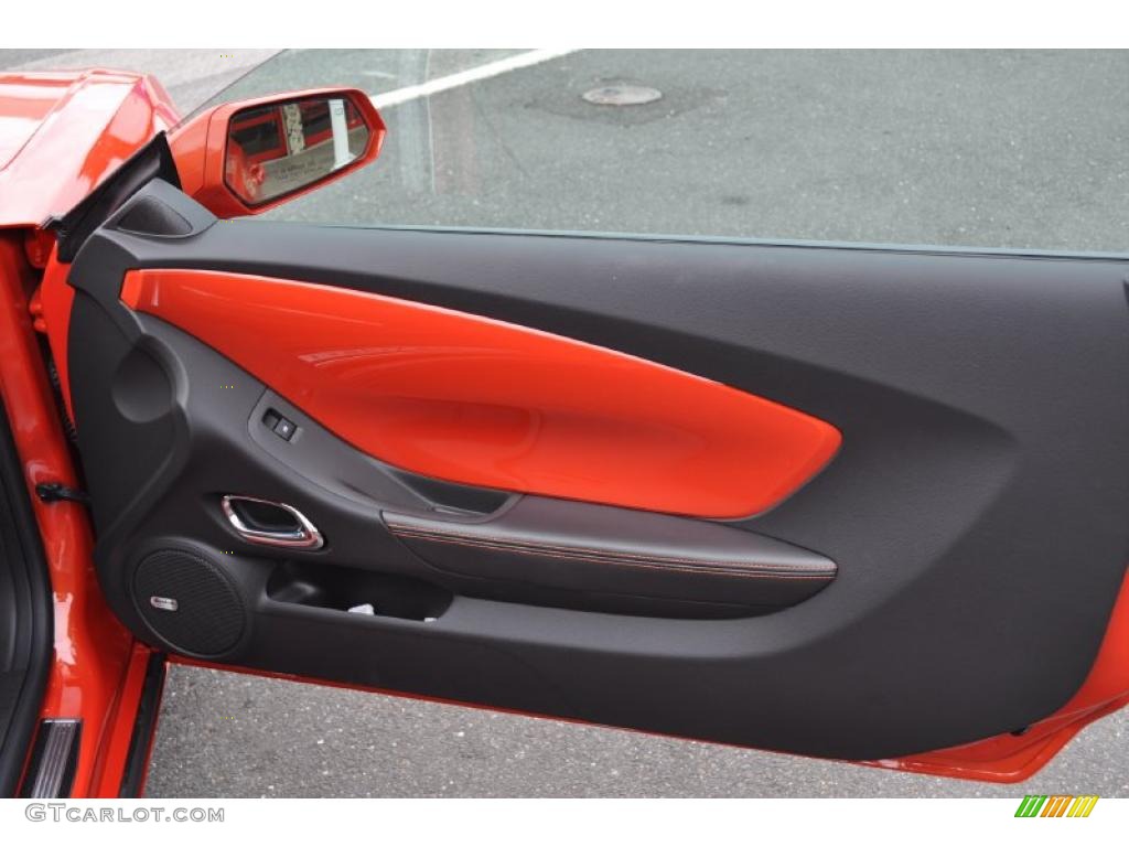 2011 Camaro SS/RS Coupe - Inferno Orange Metallic / Inferno Orange/Black photo #27