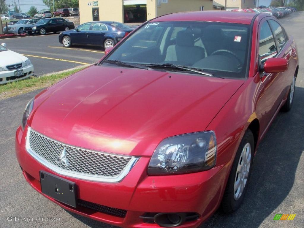 2011 Galant ES - Rave Red / Medium Gray photo #1