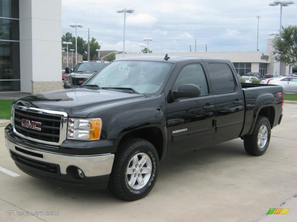 2011 Sierra 1500 SLE Crew Cab 4x4 - Onyx Black / Dark Titanium photo #1