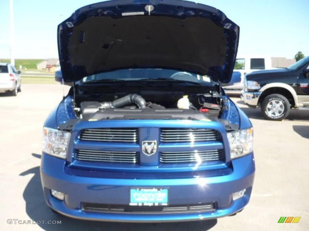 2011 Ram 1500 Sport Crew Cab 4x4 - Deep Water Blue Pearl / Dark Slate Gray/Medium Graystone photo #9