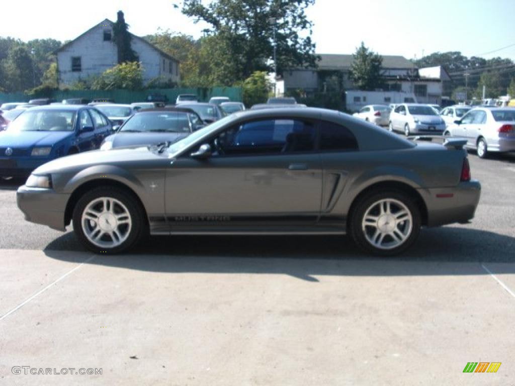 2002 Mustang V6 Coupe - Mineral Grey Metallic / Dark Charcoal photo #4
