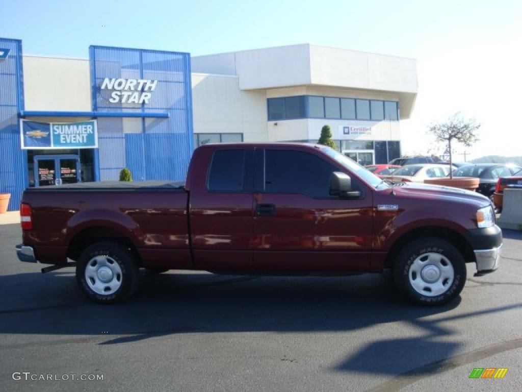2006 F150 XLT SuperCab - Dark Toreador Red Metallic / Medium/Dark Flint photo #2