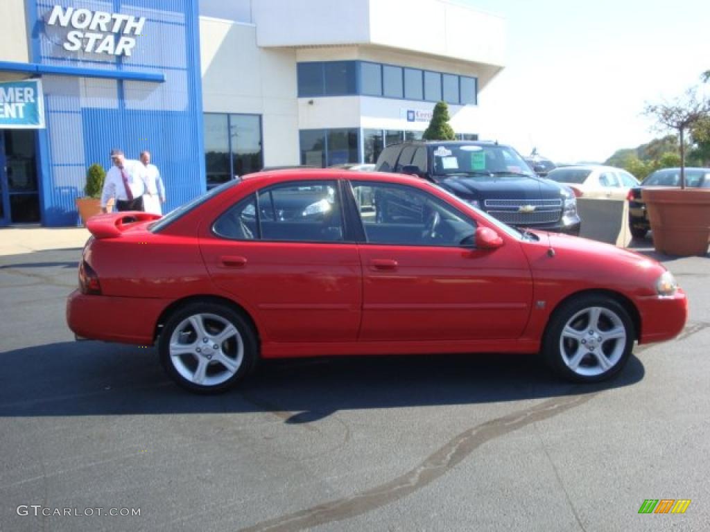2004 Sentra SE-R - Aztec Red / Charcoal photo #2