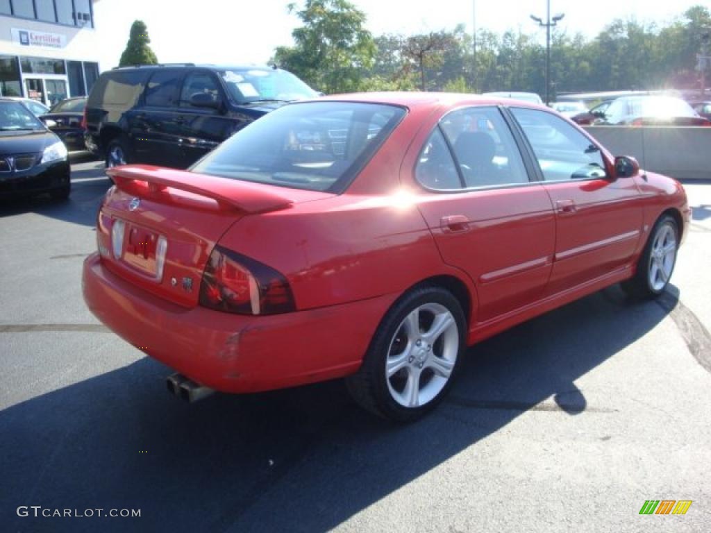 2004 Sentra SE-R - Aztec Red / Charcoal photo #3