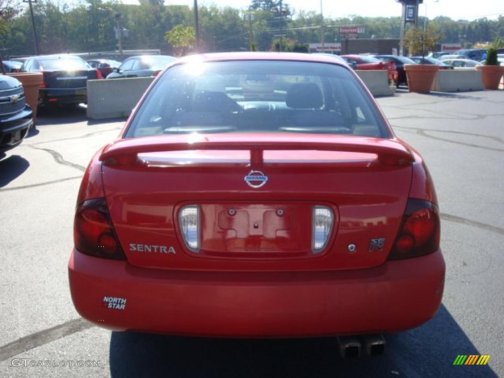 2004 Sentra SE-R - Aztec Red / Charcoal photo #4