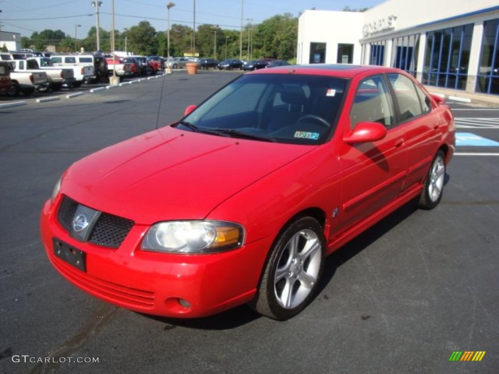 2004 Sentra SE-R - Aztec Red / Charcoal photo #7