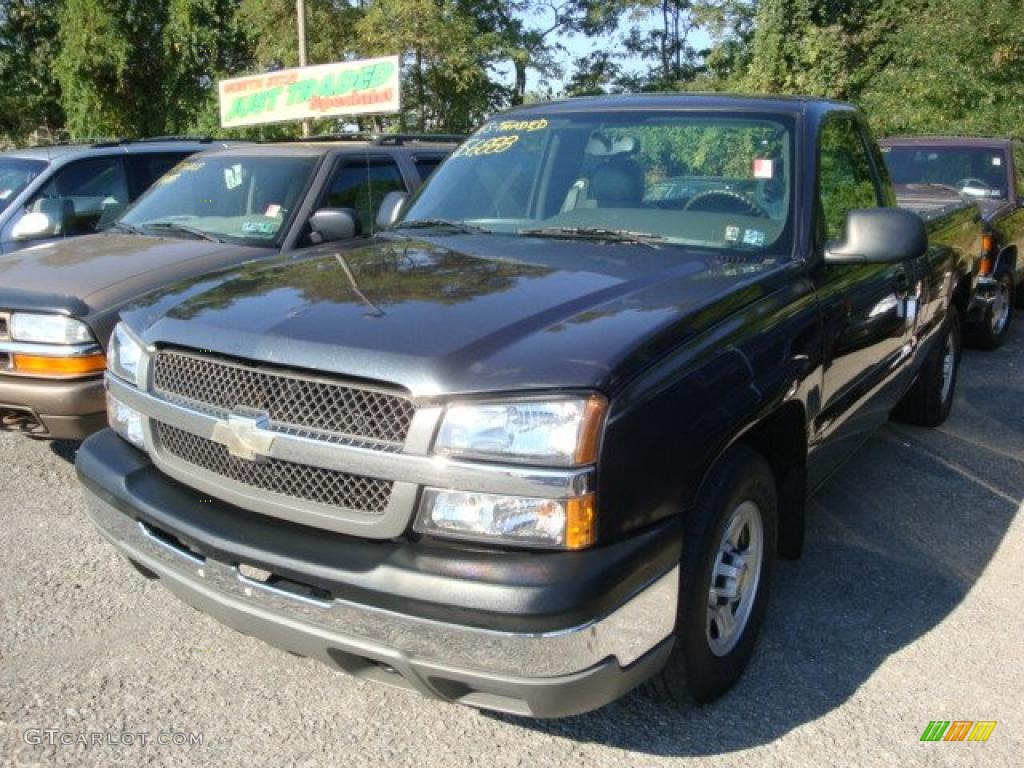 2004 Silverado 1500 Regular Cab - Dark Gray Metallic / Dark Charcoal photo #6