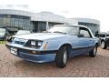 1986 Light Regatta Blue Metallic Ford Mustang LX Convertible  photo #1