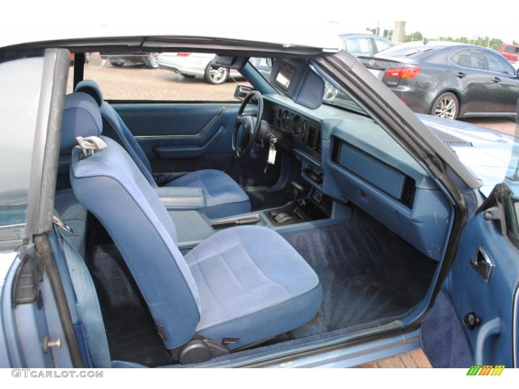1986 Mustang LX Convertible - Light Regatta Blue Metallic / Blue photo #9