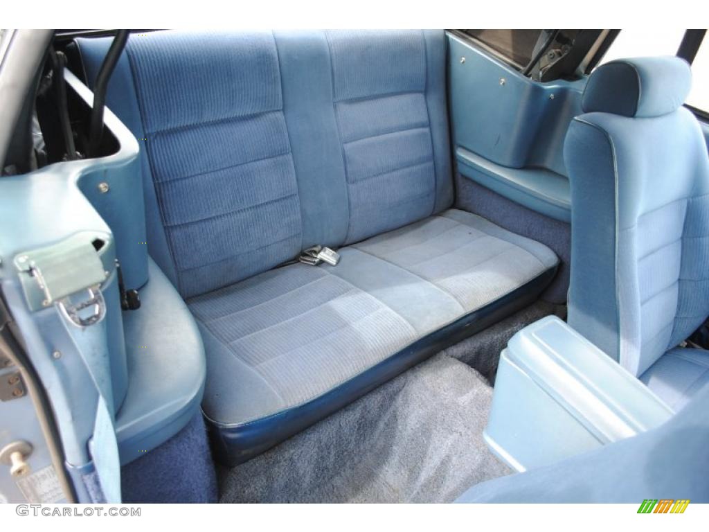 1986 Mustang LX Convertible - Light Regatta Blue Metallic / Blue photo #10
