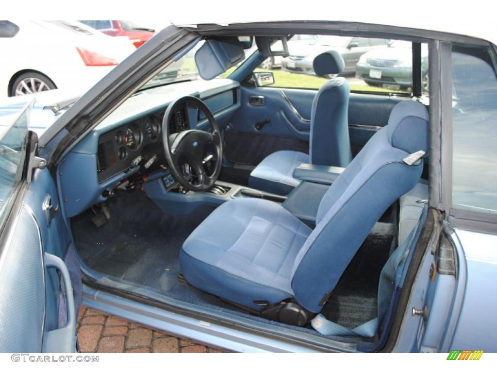 1986 Mustang LX Convertible - Light Regatta Blue Metallic / Blue photo #11