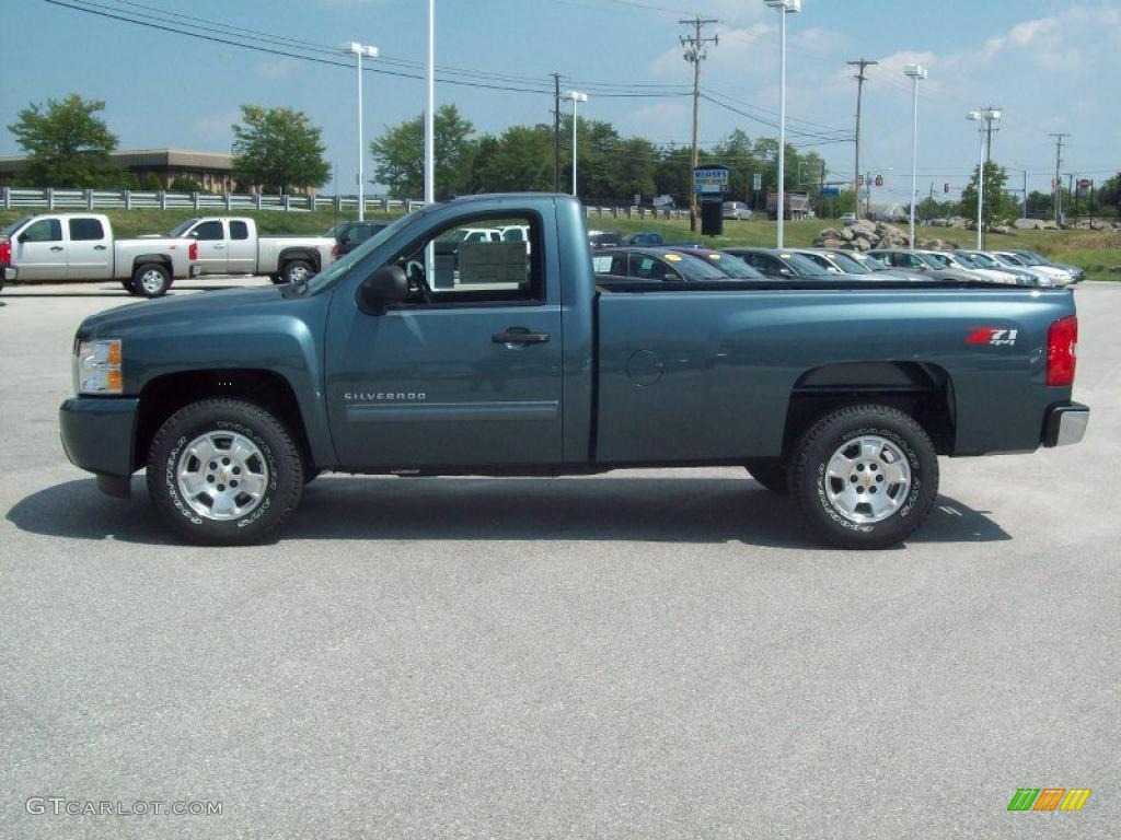 2011 Silverado 1500 LT Regular Cab 4x4 - Blue Granite Metallic / Ebony photo #3