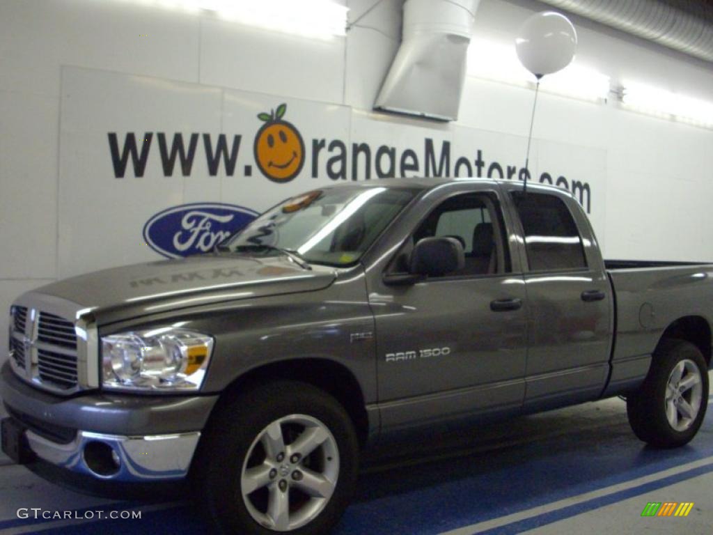 2007 Ram 1500 SLT Quad Cab - Mineral Gray Metallic / Medium Slate Gray photo #1