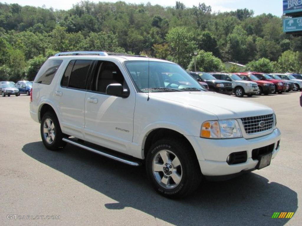 2004 Explorer Limited 4x4 - Ceramic White Tri Coat Metallic / Medium Parchment photo #4