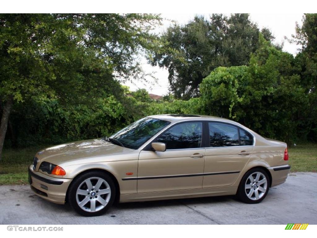 2000 3 Series 328i Sedan - Light Yellow Metallic / Black photo #2