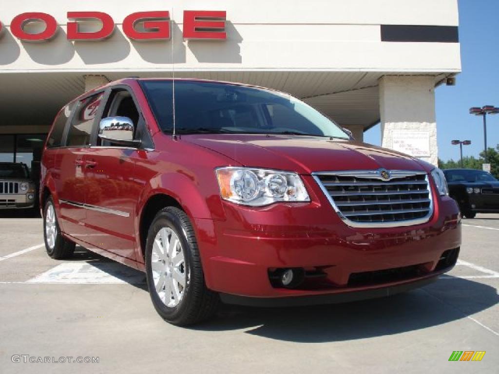 2010 Town & Country Touring - Deep Cherry Red Crystal Pearl / Dark Slate Gray photo #1