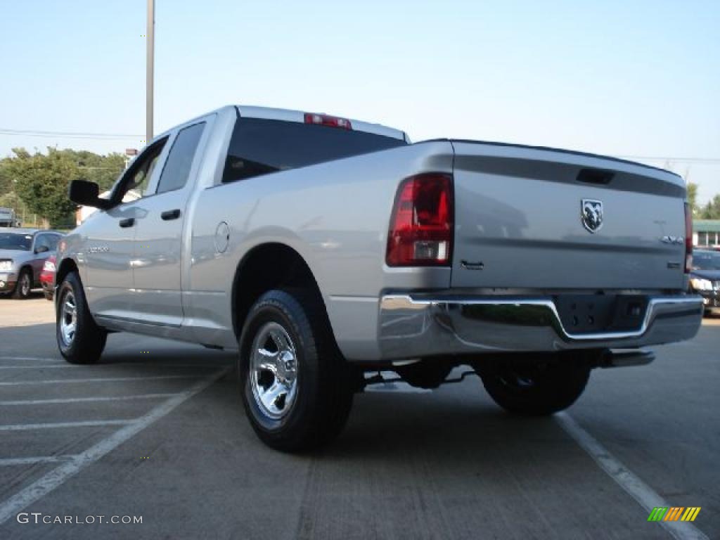 2011 Ram 1500 ST Quad Cab 4x4 - Bright Silver Metallic / Dark Slate Gray/Medium Graystone photo #3