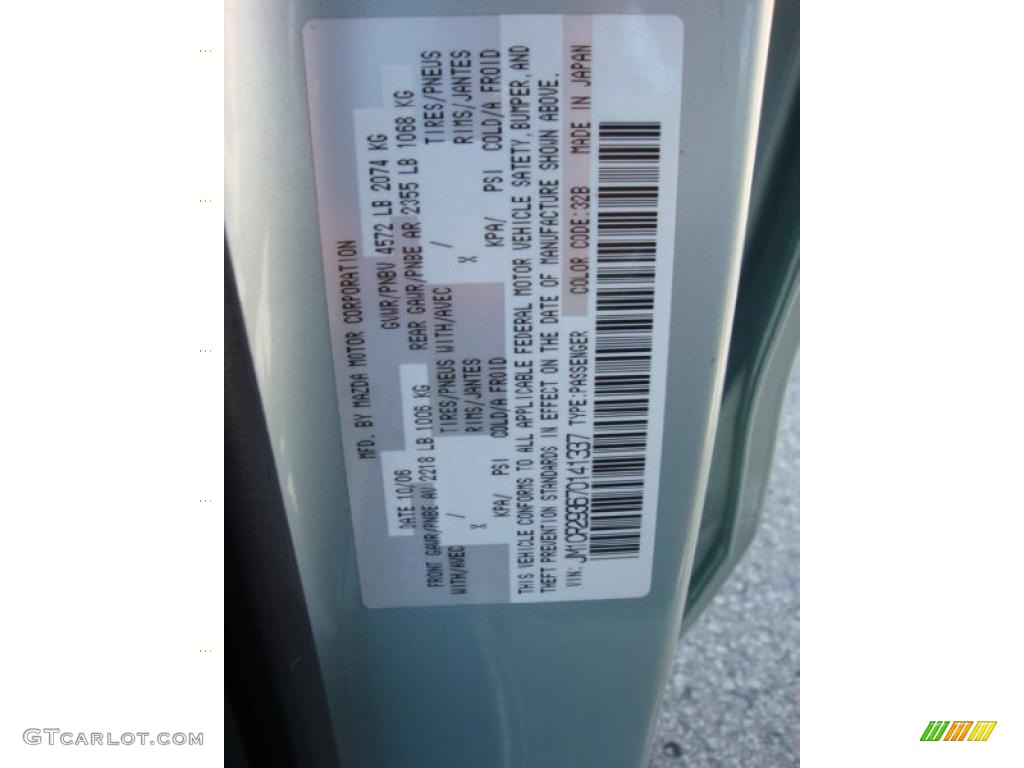 2007 MAZDA5 Sport - Stellar Greensilver Metallic / Black photo #14