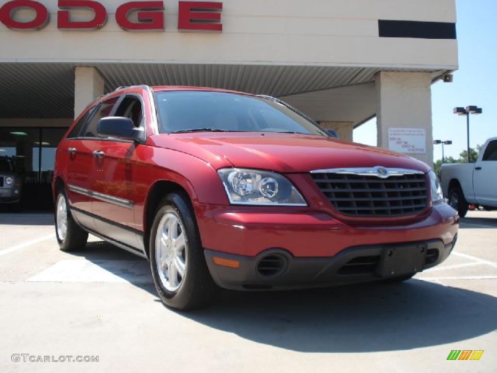 2006 Pacifica  - Inferno Red Crystal Pearl / Light Taupe photo #1