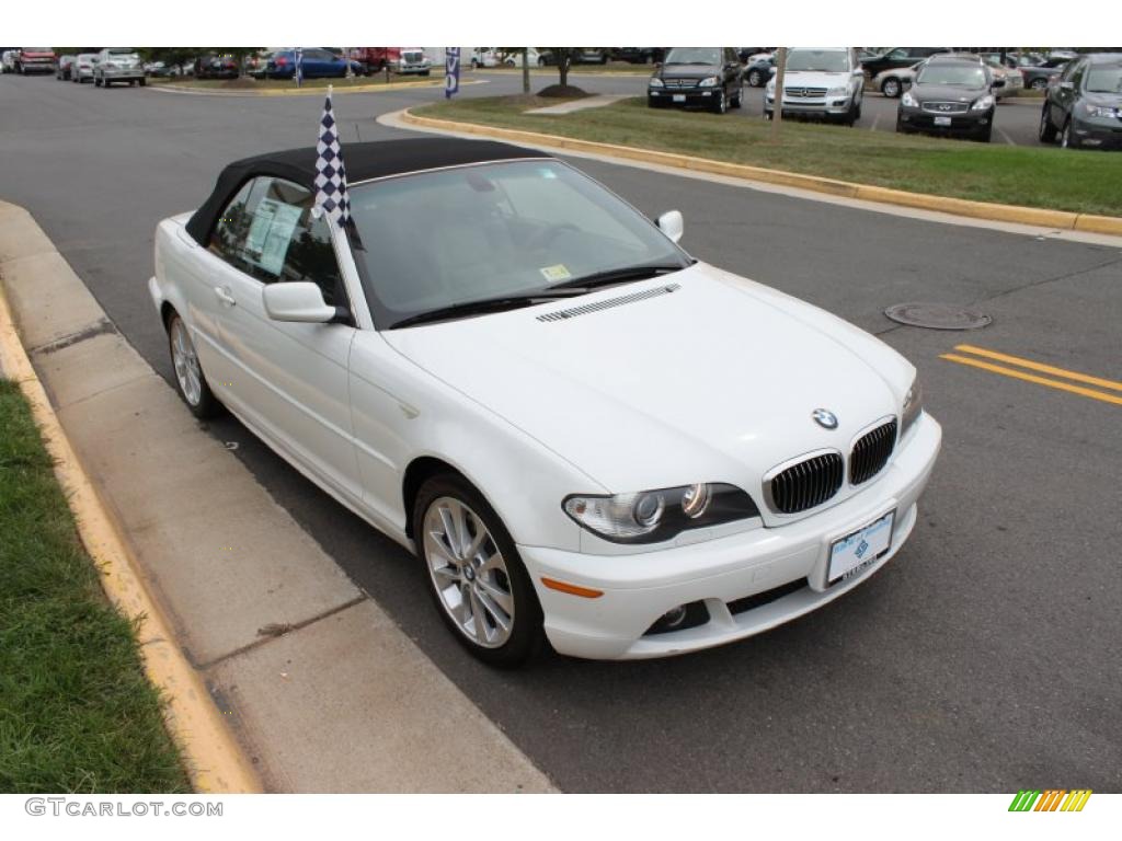 2005 3 Series 330i Convertible - Alpine White / Black photo #8