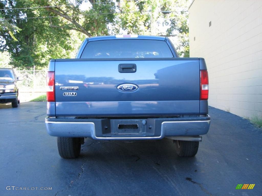 2005 F150 XLT SuperCrew - Medium Wedgewood Blue Metallic / Tan photo #6