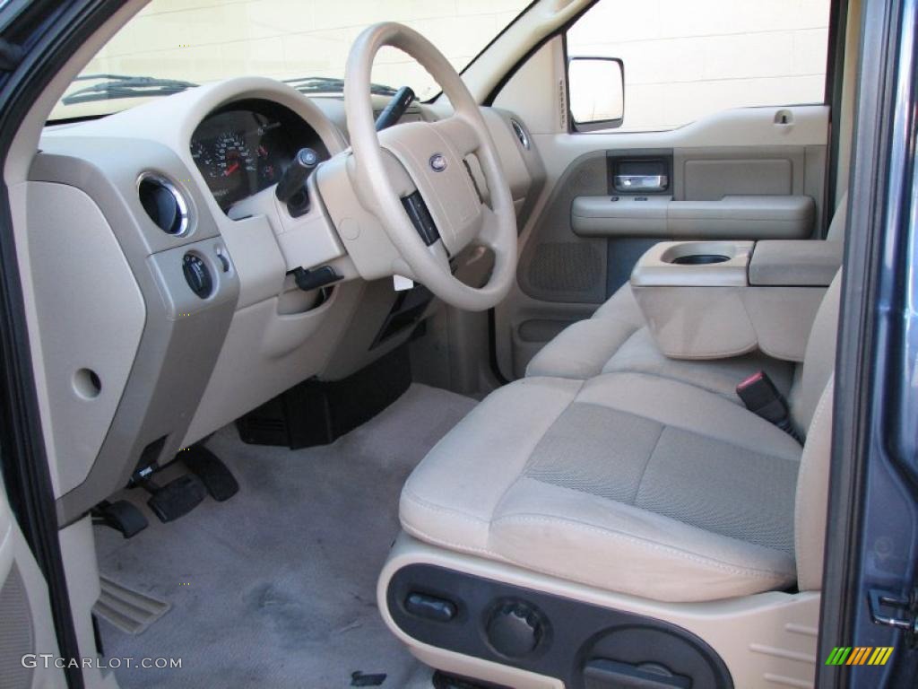 2005 F150 XLT SuperCrew - Medium Wedgewood Blue Metallic / Tan photo #10