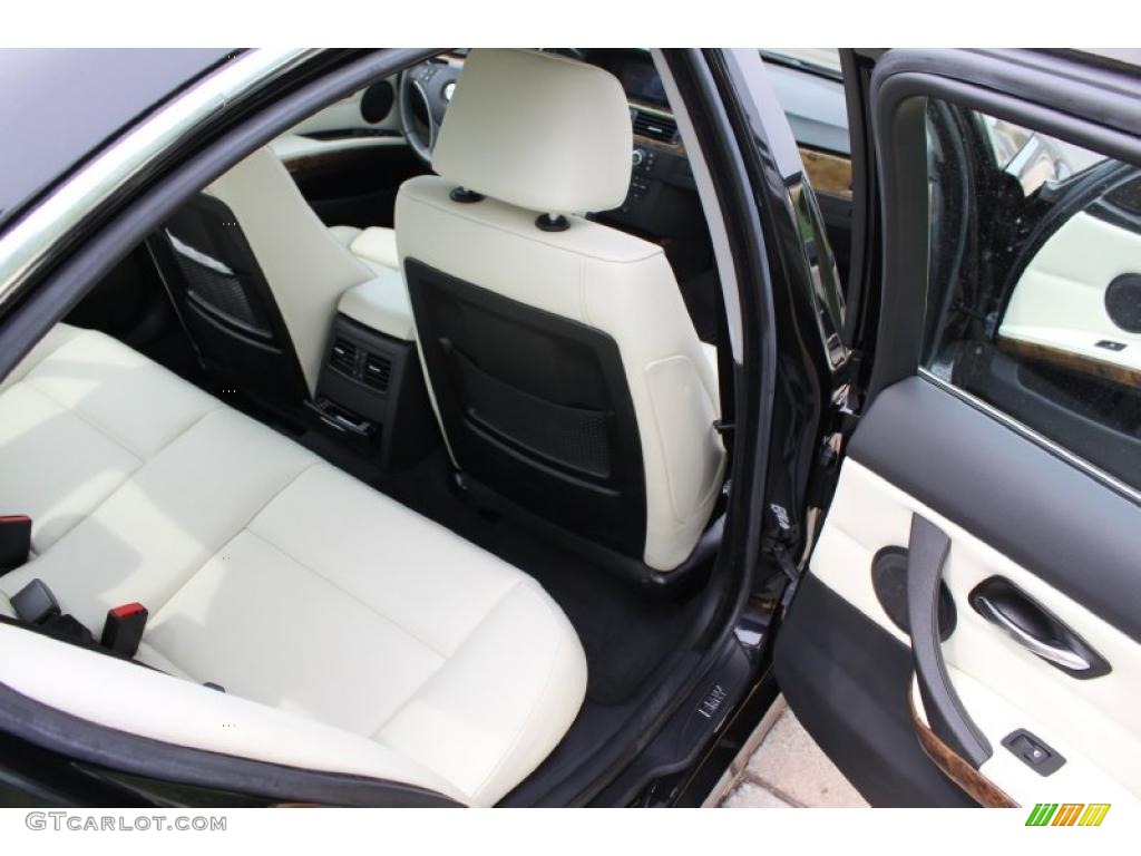 2007 3 Series 335xi Sedan - Jet Black / Cream Beige Dakota Leather photo #15