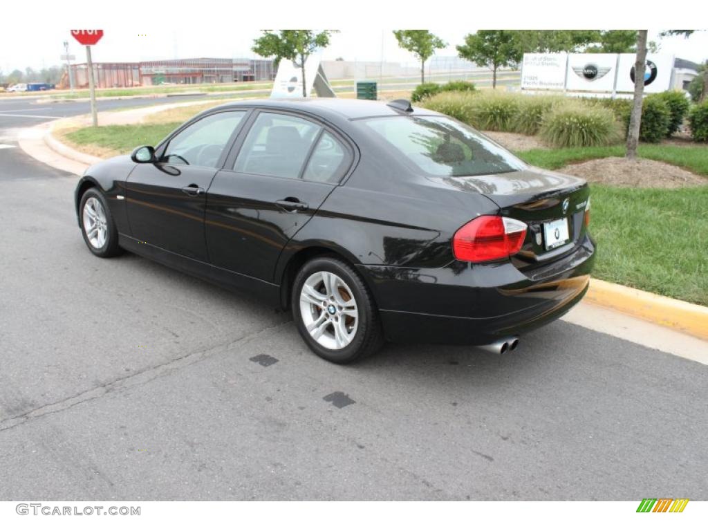 2008 3 Series 328xi Sedan - Jet Black / Black photo #4